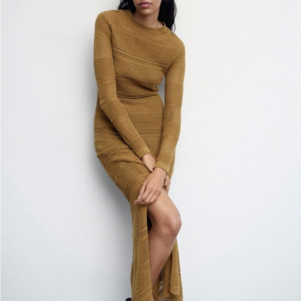 MANGO - Open Back Knitted Maxi Dress